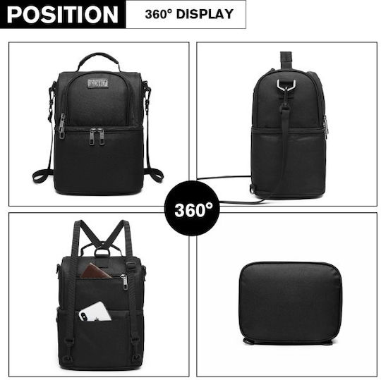 Miss Lulu School Insulated Hand Lunch Bag Black