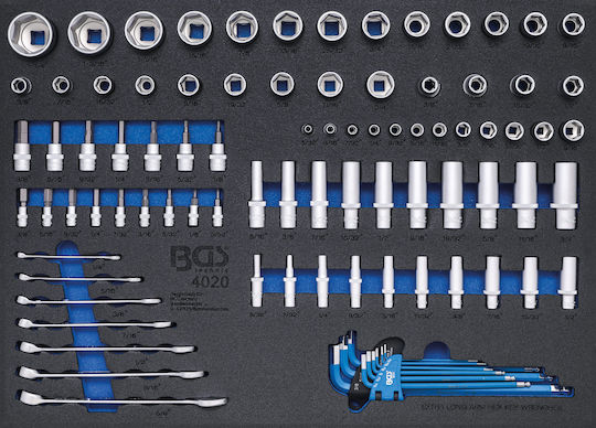 BGS Technic Tavă de instrumente cu 90 Unelte