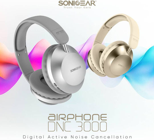 Sonic Gear Airphone DNC 3000 Fără fir Bluetooth On Ear Căști cu 20 ore de Funcționare Cream