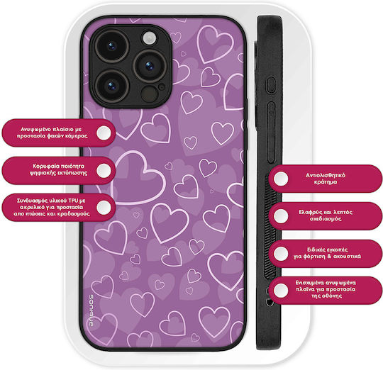Калъф Sonique Heart Series за Realme C61 4G Realme C63 4G Лилав