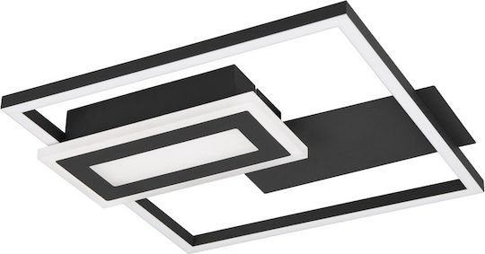 Trio Lighting Πλαφονιέρα Οροφής Μαύρη με Ενσωματωμένο LED