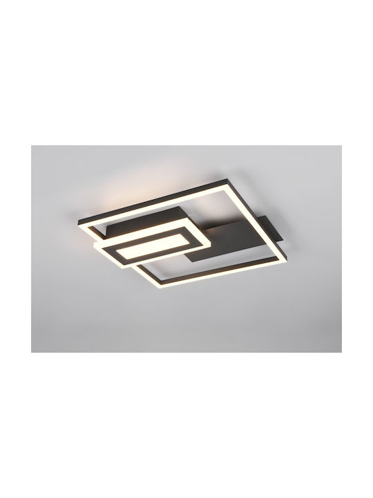 Trio Lighting Πλαφονιέρα Οροφής Μαύρη με Ενσωματωμένο LED