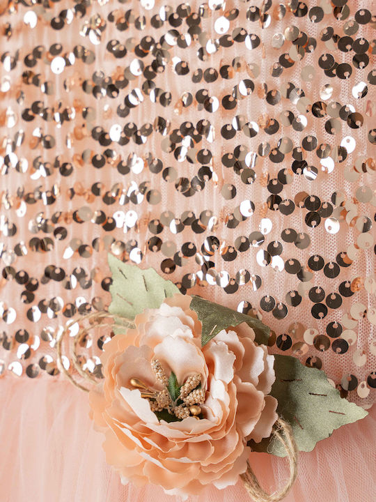 Children's Dress Sleeveless Tulle Pink