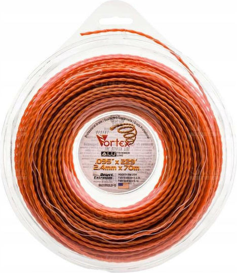 Vortex 9821550LG-12 Aluminum Square Twist Trimmer Line Length 26m and Thickness 3.9mm