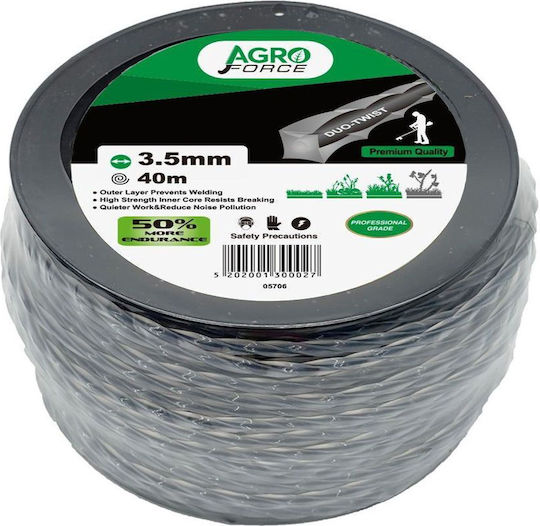 Agroforce Square Twist Brush Cutter Trimmer Line 4mm 80m 10730