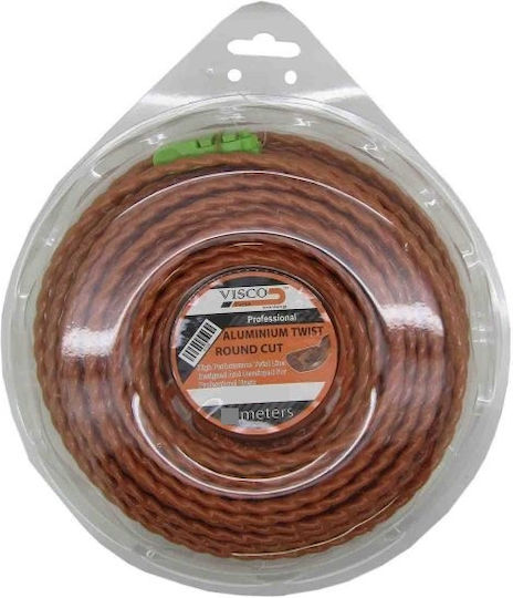Visco Parts 3925 Μεσινέζα Αλουμινίου Οβάλ Στριφτή Μήκους 25m και Πάχους 3.9mm
