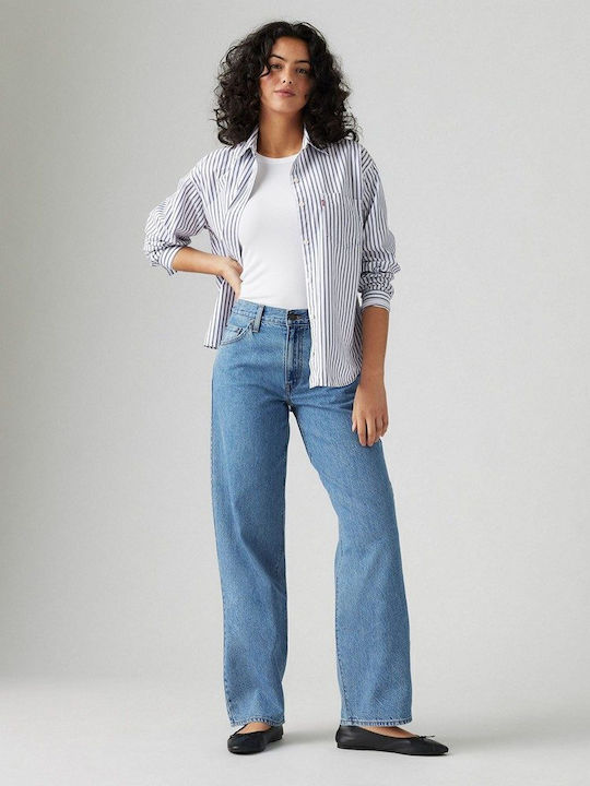 Baggy Dad Women's Jean Trousers in Dad Fit Indigo