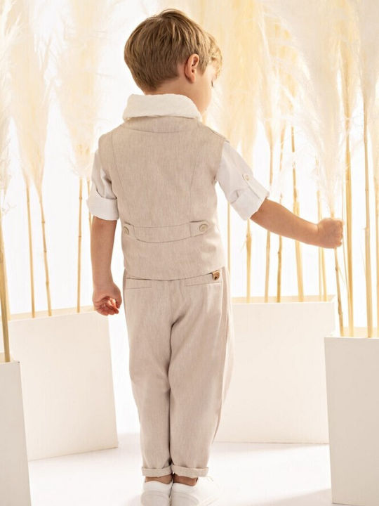 Baby Bloom Baptism Suit Beige