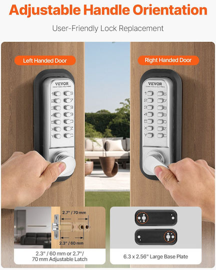 Vevor Mechanical Keyless Entry Door Lock 14 Key Mechanical Door Lock Home