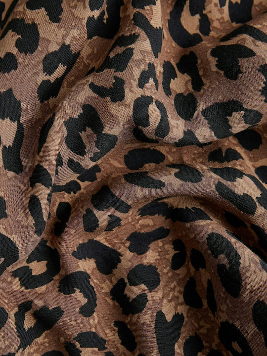 Summer Mini Shirt Dress Leopard