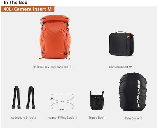 PGYTECH Kamerataschen Rucksack Für Fotokamera Orange