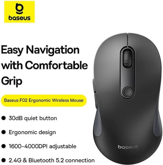 Baseus F02 Безжичен Bluetooth Мишка Moon White