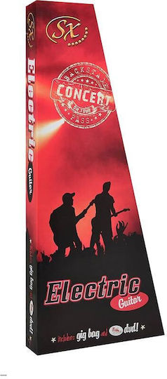 SX Guitars SST62-CAR Elektrische Gitarre mit SSS Tonabnehmerkonfiguration Rot
