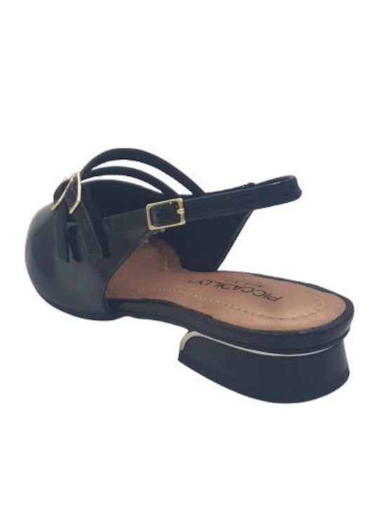 Pumps mit Riemchen Schwarz