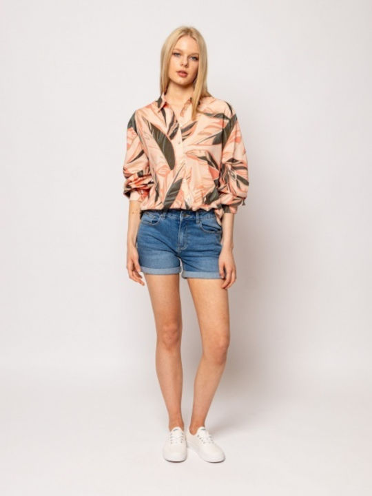 Women's Long Sleeve Shirt Leaf