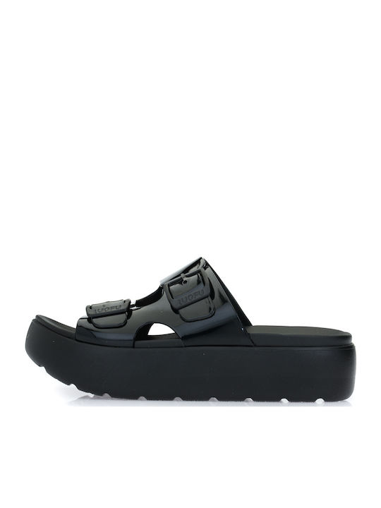 Women's Flat Sandals in Black Color