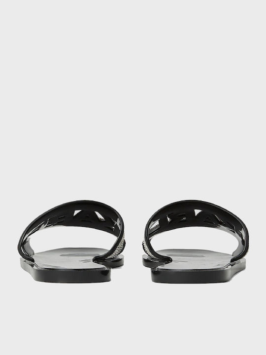Flache Sandalen für Damen in Schwarz Farbe