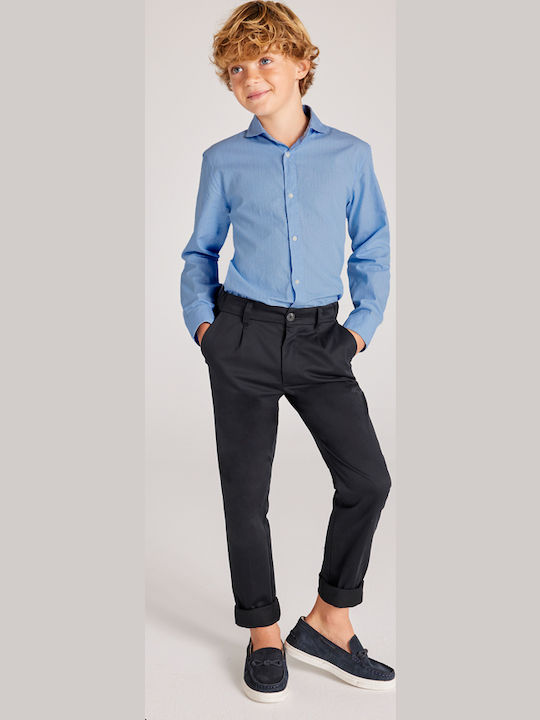 Kinder Hemd Langarm blau