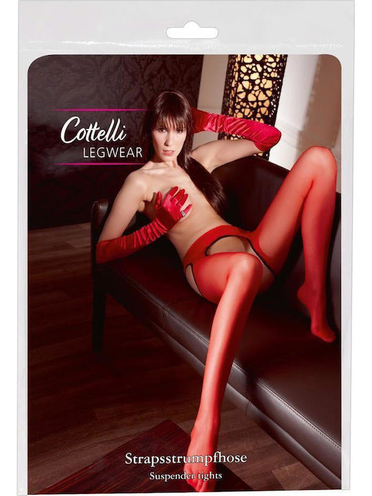 Cottelli Collection Sex Stockings Sexy Κάλτσες Κόκκινες
