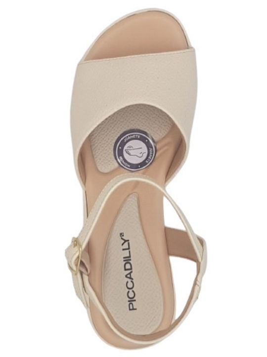Sandal Anatomische Damenplattformen Weiß