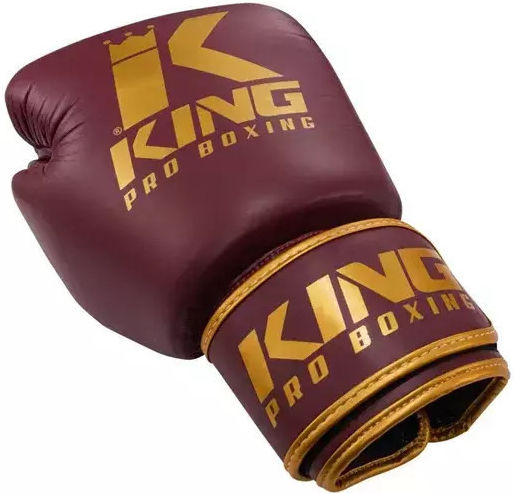 King Boxhandschuhe Leder für Kampf Rot