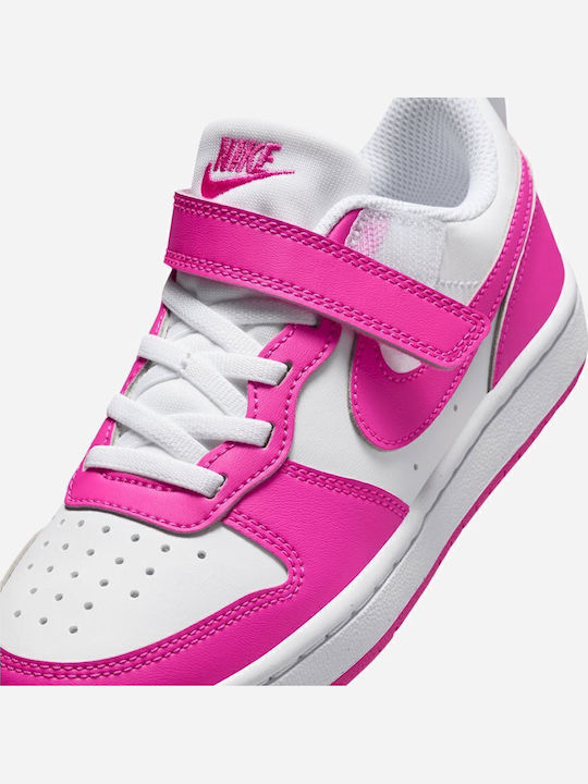 Court Borough Kinder Sneakers mit Klettverschluss Fuchsie