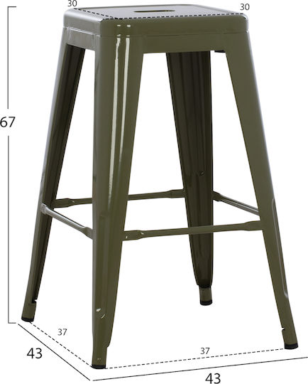 Μεταλλικό Σκαμπό Μπαρ Melita 43x43x67cm Μεταλλικό Σκαμπό Μπαρ Melita 43x43x67cm