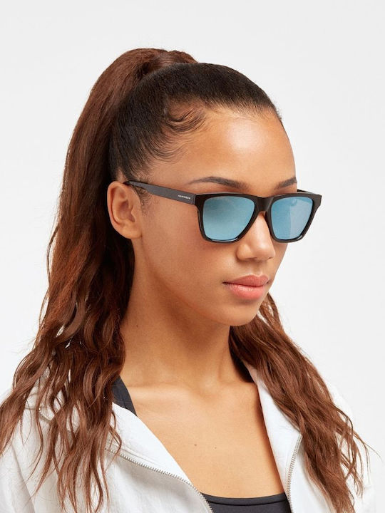 Hawkers Unisex Γυαλιά Ηλίου με Μαύρο Κοκκάλινο Σκελετό και Γαλάζιο Polarized Φακό