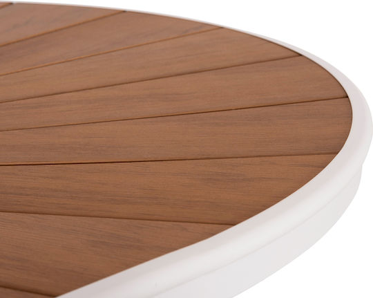 Masa pentru spații exterioare Aluminiu Telamo Alb 160x90x73buc