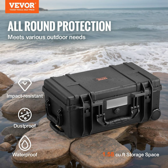 Vevor Hard Case 1.58 Cu.ft Foldable Handles Wheels