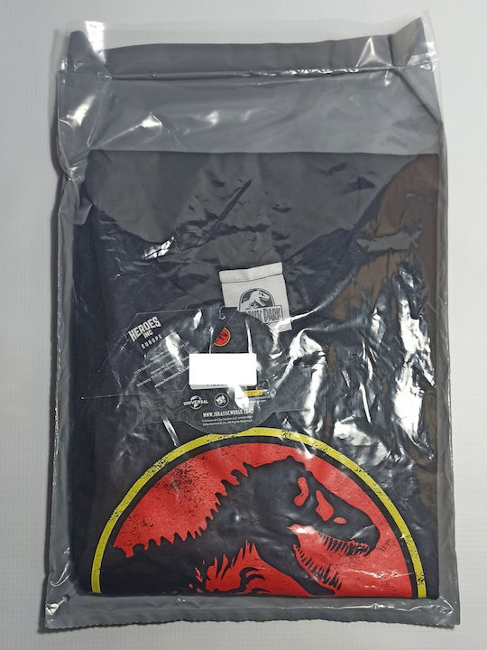 Heroes Inc Jurassic Park Logo Black T-shirt Sealed