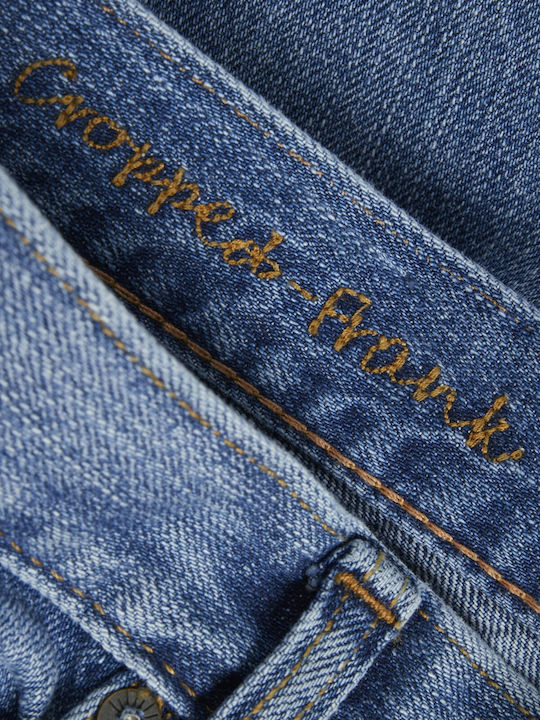 Frank Ανδρικό Παντελόνι Τζιν Cropped με Regular Εφαρμογή Μπλε