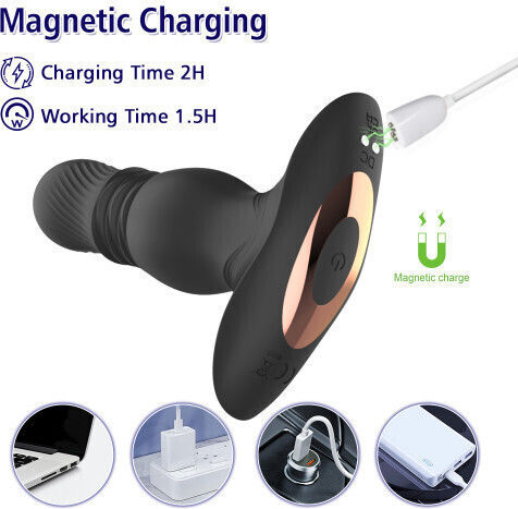 ToyBox Anal Plug with Wireless Functionality and Vibration Black
