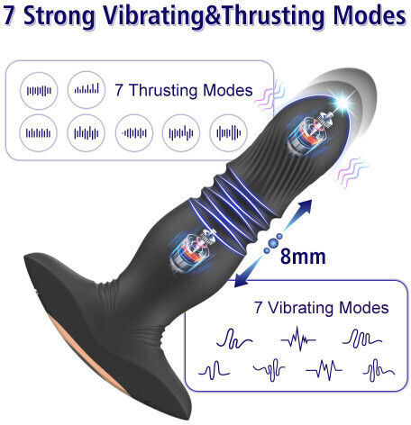 ToyBox Anal Plug with Wireless Functionality and Vibration Black