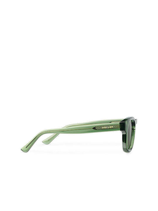 Meller Sarabi Men's Sunglasses with Green Horn-Rimmed Frame and Green Polarized Lenses