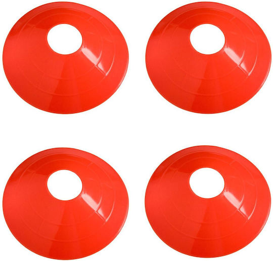 Training Discs Set 4 Pieces Plastic Orange Color Dimensions 19x6 Cm