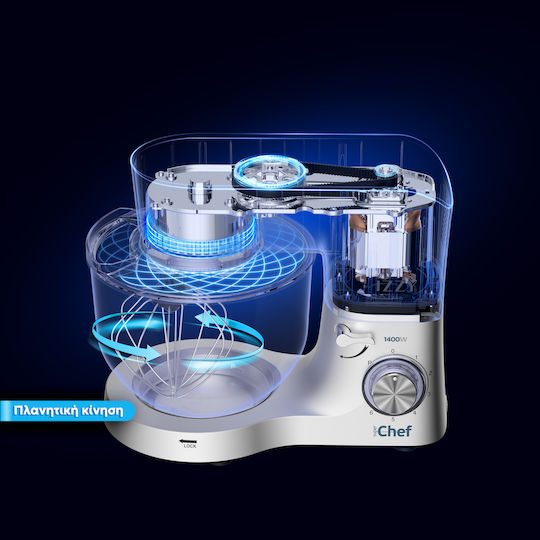 Izzy S1503 Super Chef Стенд миксер 1400W с Неръждаема Купа 6лт