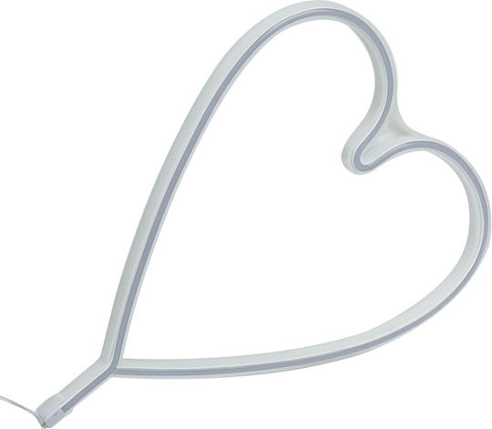 Neon Led Lamp Heart Shape Fuchsia Color Usb Powered Dimensions 36.3x29cm