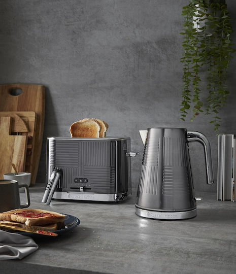 Russell Hobbs Geo Steel Reisekessel 1.7Es 2400W Grau