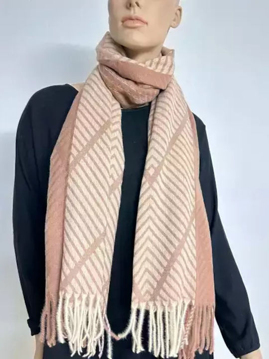 Set with Beanie Knitted in Brown color