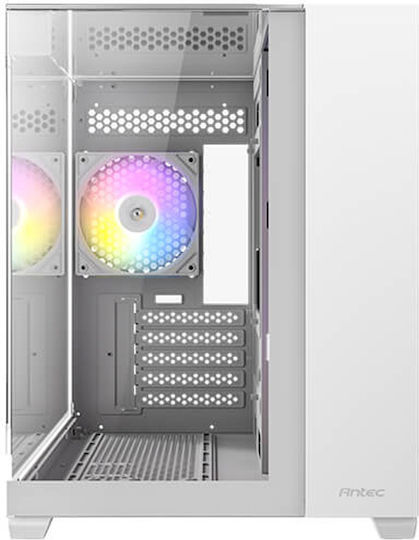 Antec CX600M Trio ARGB Gaming Mini-Turm Computergehäuse mit Seitenfenster Weiß