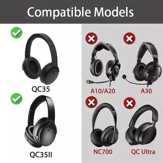 Ανταλλακτικά Μαξιλαράκια Bose Quietcomfort 35 Qc35 35 Ii Qc35 Ii Ζεύγος Γκρι