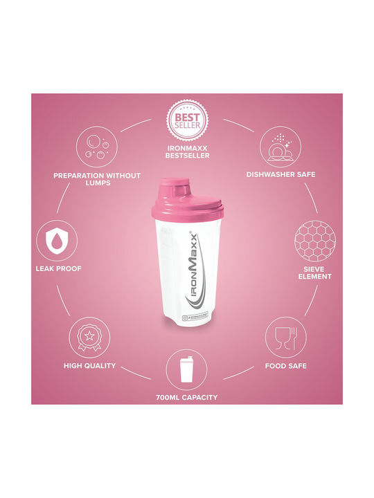 IronMaxx Shaker Proteine 750ml Plastic Alb