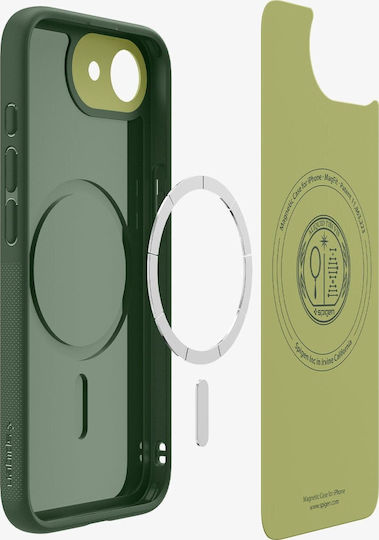 Spigen Nano Pop (MagFit) Silicone 0.3mm Green Back Cover (iPhone 17e / 16e)