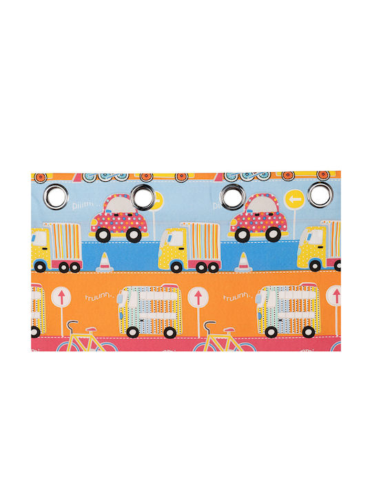 Mc Decor Kids Grommet Top Curtain Orange 26769 140x260cm