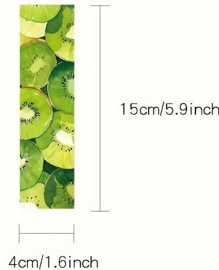 Set 30 Cardboard Bookmarks Book Lovers Fruit Design Multicolored Red 15 Pieces