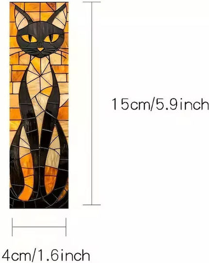 Set mit 30 Lesezeichen aus Karton, Katzenmotiv, mehrfarbig, Schwarz 15