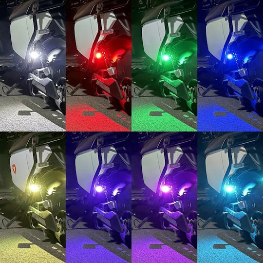 LED Rechargeable Strobe Lights Remote Control RGBW Drones Boats Motorcycles Cars 8pcs TC-202