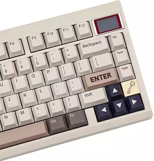 Epomaker Epomaker TH80 Pro V2 Ασύρματο Gaming Μηχανικό Πληκτρολόγιο 75% με Epomaker Budgerigar διακόπτες και RGB φωτισμό (Αγγλικό US) Λευκό
