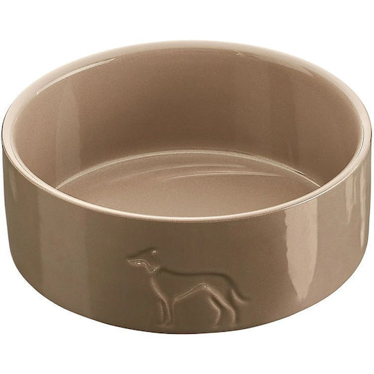 Hunter Κεραμική Ταΐστρα για Σκύλο & Γάτα 350ml 11cm σε Μπεζ Χρώμα